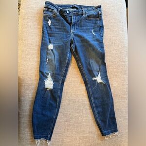 Hollister Womens Denim Jeans in Deep Blue